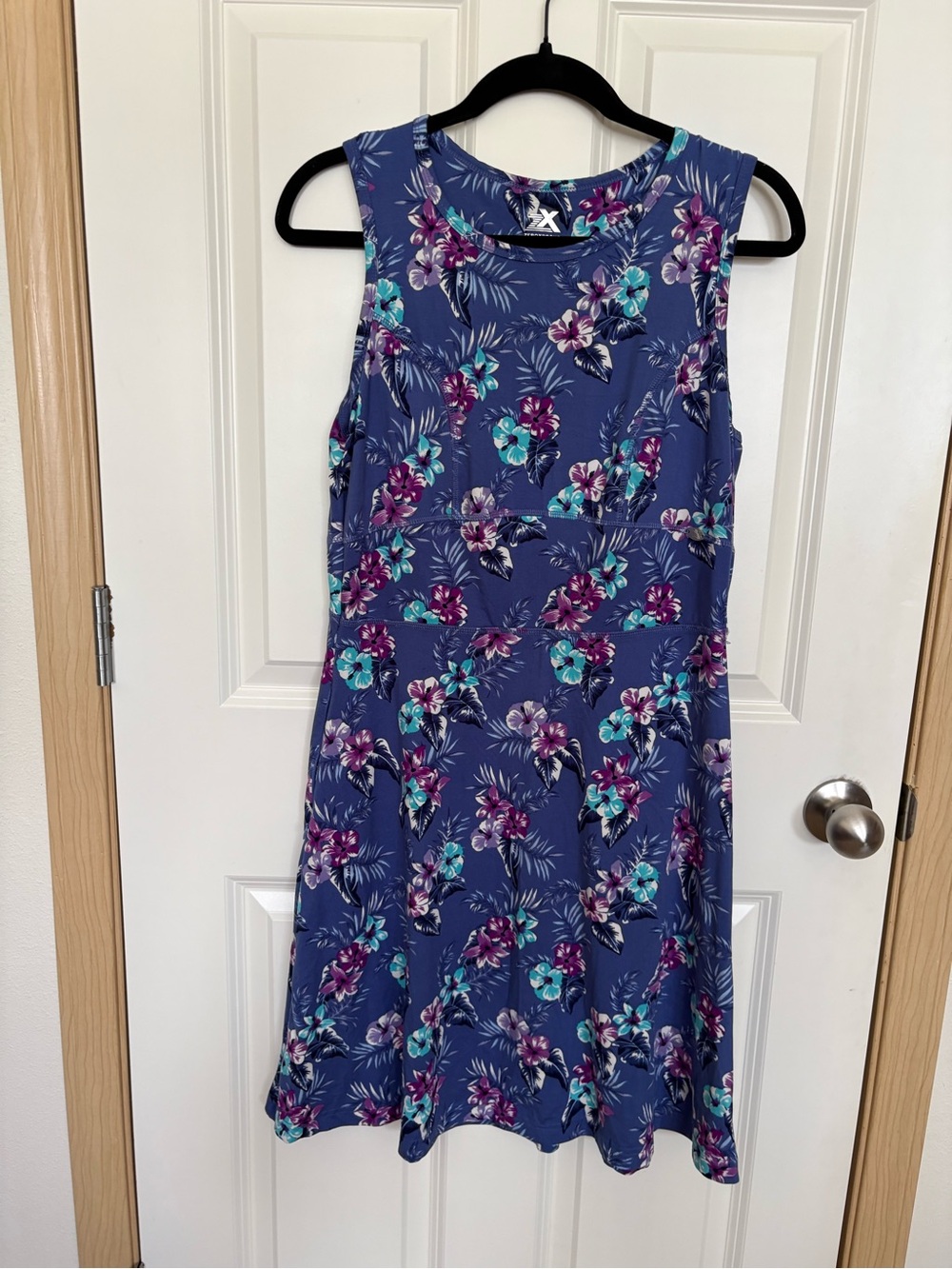 ZeroXposur Purple Floral Sleeveless Midi Dress
